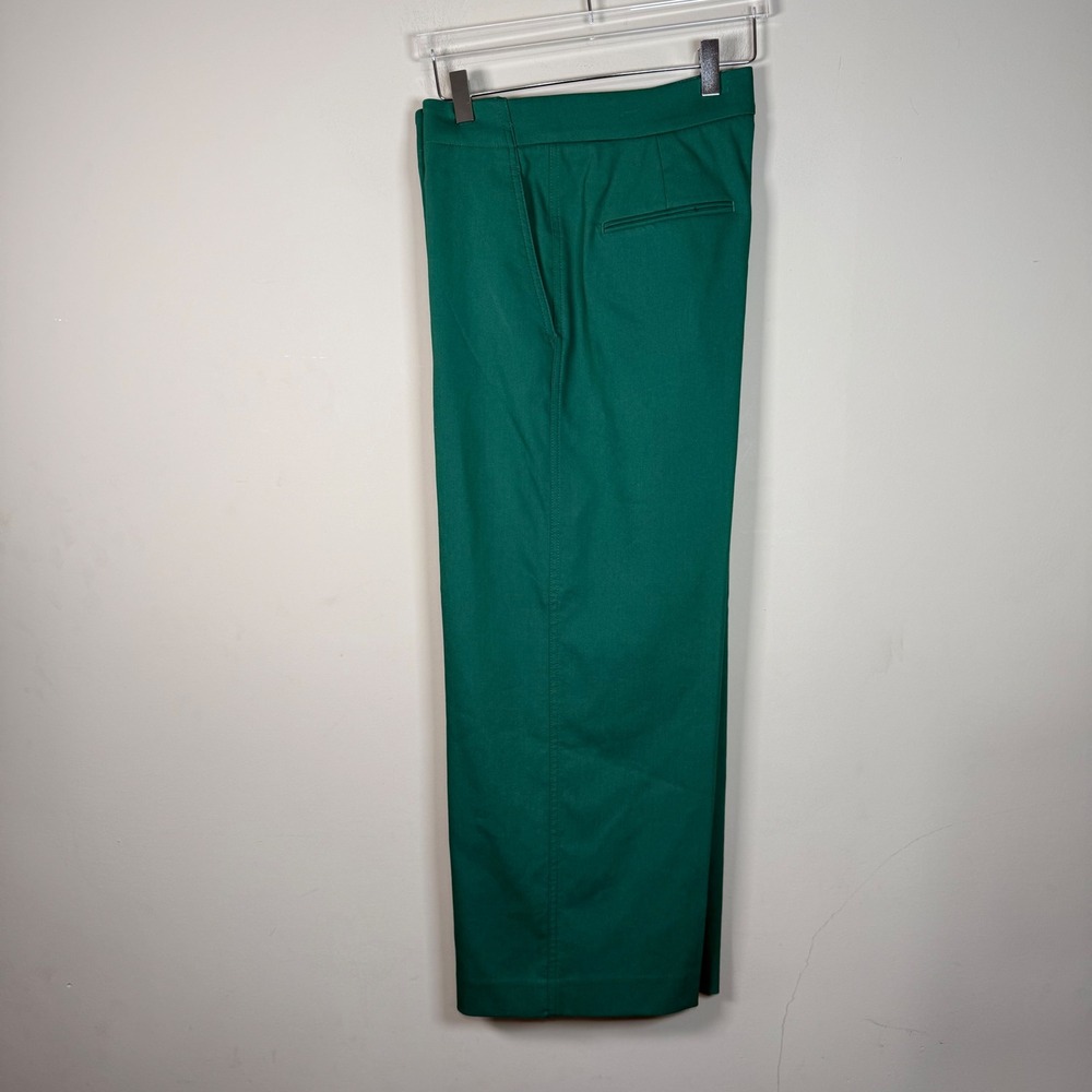 Ann Taylor Kate Wide Leg Crop Green Pants Size 8